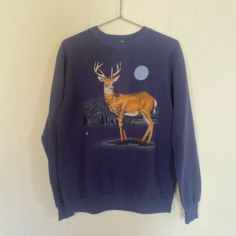 vintage 80s full moon buck sweatshirt